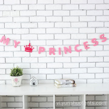 Công chúa dây nỉ treo tường đồ trang trí sinh nhật
